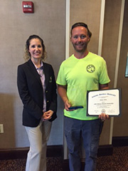 Joshua Hicks receives scholarship.