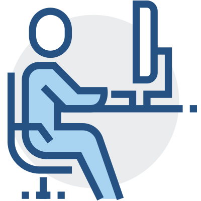 person working on computer